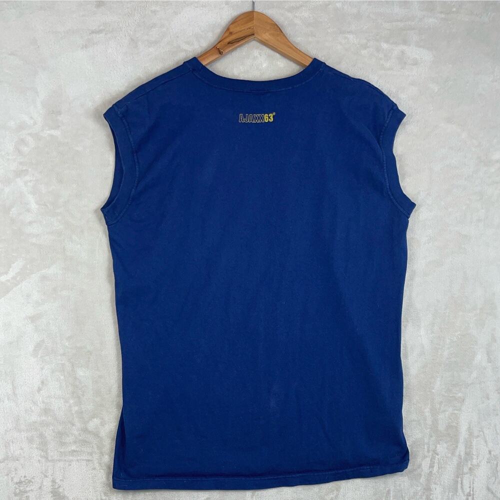 AjaXX63 Crewcut Wrestling Men's Tank Top Men's Size XL Blue Muscle Gay Lifestyle - Picture 7 of 8